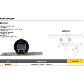 Resim Fett As-490152 Asimeto Dijital Açı Ölçer 