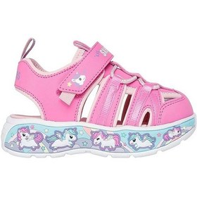 Resim Skechers 303162n Pklp Play Scene Splash - Cute Crew Kız Çocuk Sandalet Çok Renkli 
