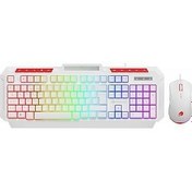 Resim GameBooster KM-11W Knight Beyaz Klavye Mouse Set 