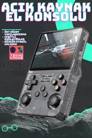 Resim Schitec 3.5 Inç Otg Çıkışlı Taşınabilir Retro Oyun Konsolu 15000+ Oyunlu El Atari Beyaz R36S 