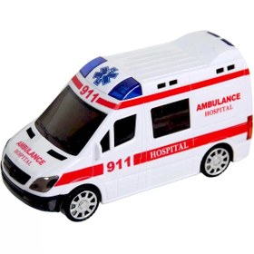 Resim BYCEGU Sesli Ve Işıklı Çarp Dön Pilli Ambulans I?lk Yardım Kurtarma Aracı 