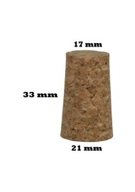 Resim Konik Mantar Tıpası Şarap Şişesine Uygun 33*21*17 Mm 50 Adet 