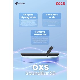 Resim Oxs S5 Dolby Atmos HDMI Earc, Dolby Atmos 3.1.2 Dahili Subwoofer Tv Için Sound Bar 