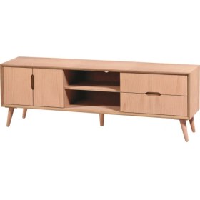 Resim Mobilya Baba Seras 180 cm Retro Tv Sehpası Tv Ünitesi Cilasız Ahşap 3555 