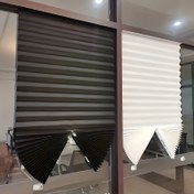 Resim 1 adet Kablosuz Işık Filtreleme Perdesi Pileli Pencere Perdesi Büzgülü Pencere Kağıt Perde Işık Filtresi 