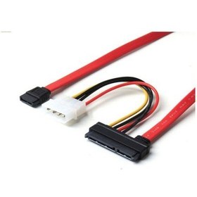 Resim 1 metre sata sata data sata power uzatma 22 pin sata 7 pin sata data molex power kablo 