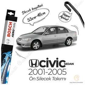 Resim Honda Civic Sedan Muz Silecek Takımı 2001-2005 Bosch Aerotwin N11.5370 