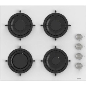 Resim Ferre QMS63CB - CS206 2'li Beyaz Cam Ankastre Set 