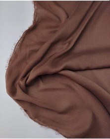 Resim Kahve Renkte Kırinkıl Şifon Kumaş En: 140cm-10937 Kahverengi 
