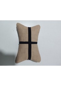 Resim Deri Kelebek Boyun Yastık 2 Li Krem 