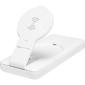 Resim S-link P110 10000mAh PRM PD22.5W+QC3.0 Magsafe 15W Kablosuz Standlı Siyah Taşınabilir Pil Şarj Cihazı Powerbank 