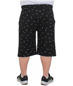 Resim Mocgrande Erkek Büyük Beden Penye Şort Justice 24645 Sıyah-Sıyah Siyah 