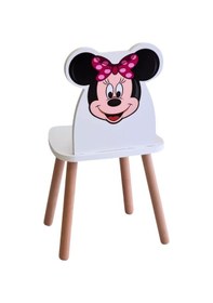 Resim Liva Ahşap Çocuk Aktivite Çalışma Sandaliyesi 4-12 Yaş Minnie Mouse Liva Ahşap Beyaz 
