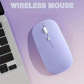Resim BalanceFit Kablosuz Ergonomik Oyun Fare - Taşınabilir Mini Fare PC, Dizüstü Bilgisayar & Tablet için, Kablosuz Bağlantı, 4 Düğme, ABS Malzeme, Açık Mor, Piller Dahil Değildir, Kablosuz Fare 