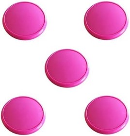 Resim EYM 5 Adet Çocuk Odası Tekli Düğme Mobilya Kulp Çap 55 mm Pembe 