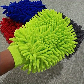 Resim 1 Adet Ultra-Yumuşak Şönil Araba Yıkama Eldiveni - Çift Taraflı, Peluş Mikrofiber Otomobil Detaylandırma ve Temizlik için, Araç Temizleme Aksesuarları 