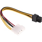 Resim Flameer Pcı-E 4-Pin Ila 6-Pin Güç Splitter Kablo Pcıe Pcı Express Kablosu(Yurt Dışından) 