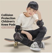 Resim Vkemall Çocuklar İçin Yüksek Yoğunluklu Dolgulu Dikişli Diz Koruyucusu - Kaykay, Bisiklet, Rolbeyke Sporları İçin Güvenli Koruma Siyah 