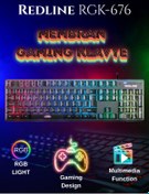 Resim Redline ışıklı Rgk-676 Rgb Sessiz Gaming Klavye – Ergonomik Tasarım, Multimedya Kısayolları, Türkçe Q 