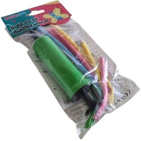 Resim Sosis Balon Seti 1 Sosis Balon Şişirme Pompası Ve 5 Sosis Balon Karışık Renkli 