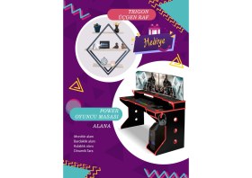 Resim Wugge Atlantix Gaming Oyuncu Masası 