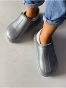 Resim AkınalBella Kadın Gri Renk Içi Kürklü Eva Crocs Model Ev Ayakkabısı Veya Içi Kürklü Ev Terliği 