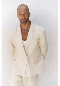 Resim Mai Studios Co. Ayyubay Naturel Erkek Blazer Ceket Naturel 