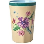 Resim Melamin Bardak - Büyük Boy Mor Çiçek Rice