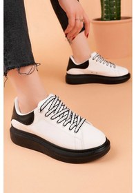 Resim Luis A Costa Lc107 Beyaz Arka Siyah St Bağcıklı Kadın Ayakkabı Renkli 