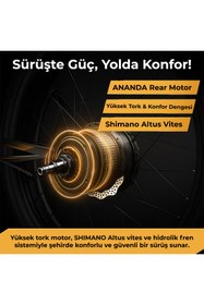 Resim ROXFORM R-300 Elektrikli Katlanabilir Bisiklet 13AH Shimano Altus Hidrolik Fren Alüminyum Kadro 