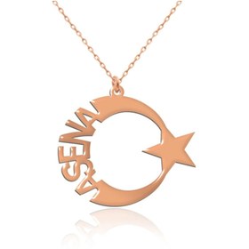Resim MidyatMelekSilver Isimli Ay Yıldız Gümüş Kolye 