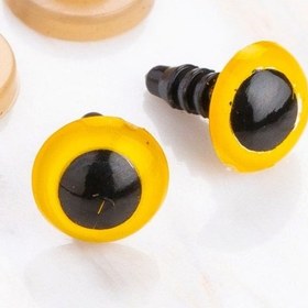 Resim Loren 10 mm Sarı 5 Çift Amigurumi Göz 