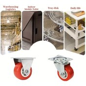 Resim Dashanshop 8 Adet 1.5" Döner Ve Sabit Pvc Tekerlek - Mobilya Dolap Tekeri Montajlı 
