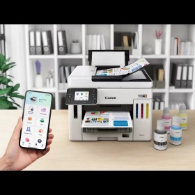 Resim Canon Maxıfy GX7140, Renkli, Mürekkep Mega Tanklı, Yazıcı, Tarayıcı, Wifi, Lan, Duplex, Orijinal Mürekkep 