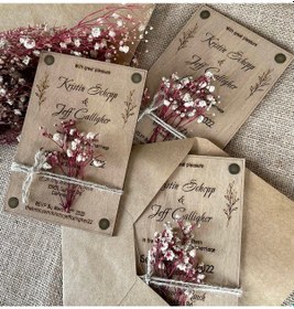 Resim Ahşap Zımba Detaylı Davetiye 