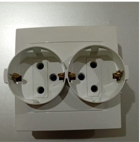 Resim Simon 15 Renkli 2' Li Topraklı Priz Çerçeveli 