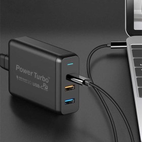 Resim Wiwu Pd Power Turbo TX-MU520C-A USB / Pd Power Turbo Şarj Adaptörü Qc 3.0 45W Yüksek Hızlı Şarj 
