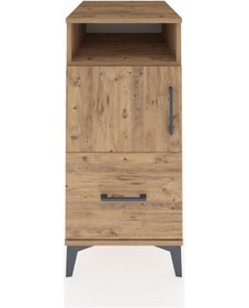 Resim Kronos Komodin 2 Raflı Tek Çekmeceli Tek Kapaklı 44x59x96 Çam-çam Atlas Çam 