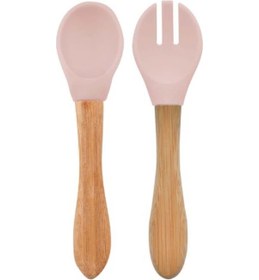 Resim Oioi Mama Kaşığı Ve Çatal Seti Pinky Pink 