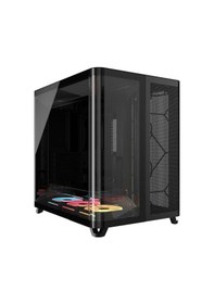 Resim Corsair AIR 5400 RS-R CC-9011318-WW 3x120MM ARGB Fan Mesh Temperli Cam USB 3.2 Triple Chamber Mid Tower E-ATX Gaming Kasa Siyah 
