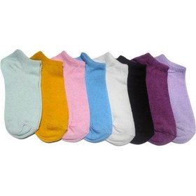 Resim Vaccino 8 Çift Koton Karışık Renk Kadın Patik Çorap 357-51 Diğer 