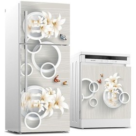 Resim Buzdolabı Ve Bulaşık Makinası Beyaz Eşya Sticker Kaplama Beyaz Ha (516760778) 