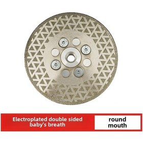 Resim Dofolink M14 Flanlı Elektroplated Elmas Çift Yönlü Pencere Taşlama, Mermer Ve Granit Kesim Diski Φ115 Çift Yönlü Pencere Yuvarlak Açık 