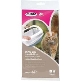 Resim İmac Dixie Bag Kedi Tuvaleti Poşeti 6 Adet 60x55 Cm 