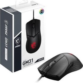 Resim MSI Clutch GM31 Lightweight RGB Makrolu Şarjlı Ergonomik Optik Kablolu Oyuncu Mouse Outlet 