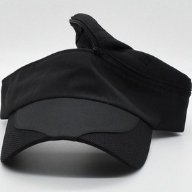 Resim Sporcu Koşu Tenis Vizör Şapka - Siyah Siyah-Standart 