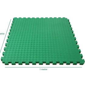 Resim Bermody 13 mm Kalınlık 100CM x 100CM Eva Spor Matı Yeşil Tatami 