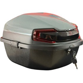 Resim GİZA MOTOR Motosiklet Arka Çanta 33 Lt Kapasite Metalik (Parlak) Koyu Nardo Gri 