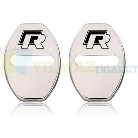 Resim Volkswagen R Logo Kapı Kilit Kaplama Polo Scirocco Metal 