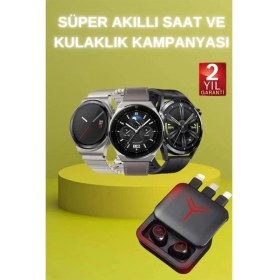 Resim Beruflic Ucuz Kaliteli Akıllı Saat ve Powerbank Bluetooth Kulaklık 5.1 Stereo Anc Özelliği 